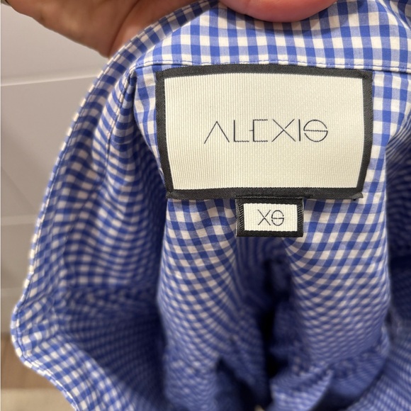 Alexis Blue and White Ruffled Mini Skirt - Picture 3 of 3